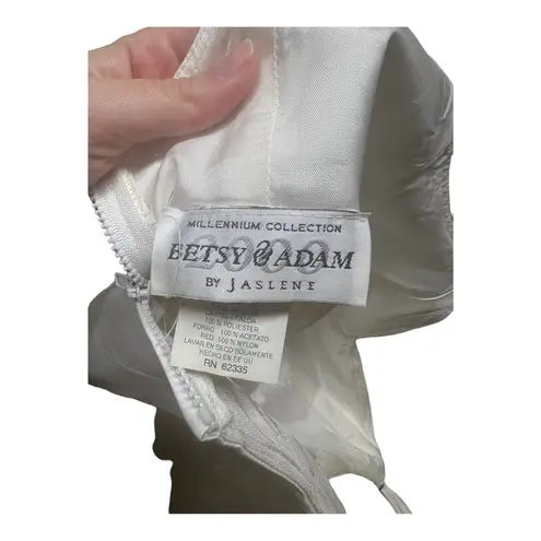 Betsy and Adam White Silk Corset Y2K Tank Embellished Mcbling