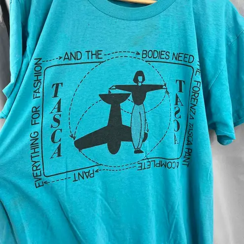 Forenza Vintage Logo Tee Front Graphic Taska Blue Womens T-Shirt Estimated Med