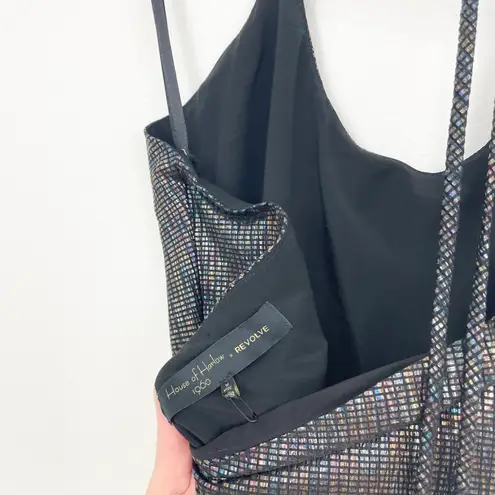 House of Harlow x Revolve Jasper Halter Dress in Metallic Noir Multi