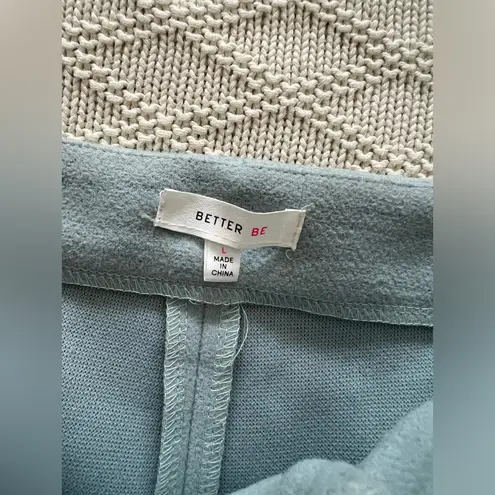 Better Be Fleece light blue shorts with pockets