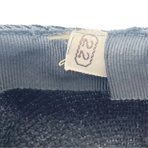 Vintage 50s Tilt Hat Black & Cream Straw Close Style Fascinator Black Mesh Veil