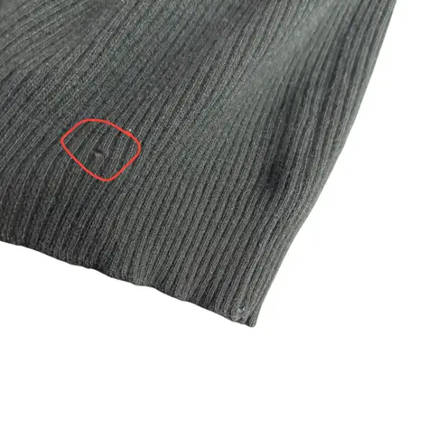 Vintage Lyle & Scott Cashmere Ribbed Mock Neck Ruffle Sweater Women XS Preppy Black