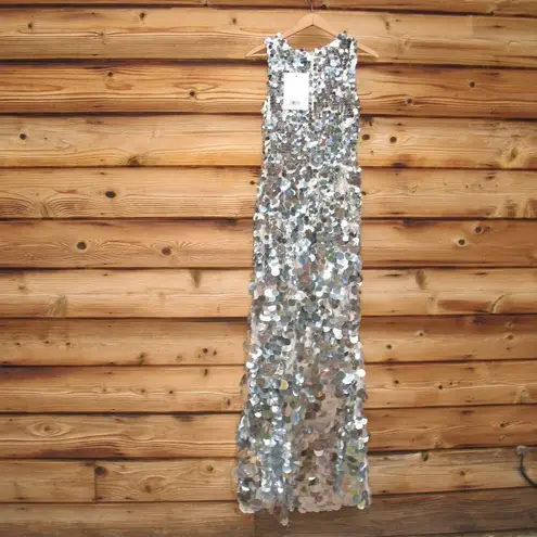 Mac Duggal 5959 Sleeveless Disc Sequin Gown Dress