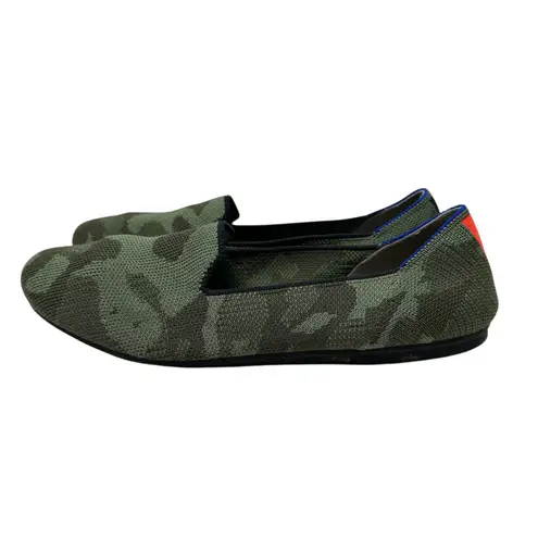 Rothy's The Loafer Flats Knit Camouflage Print Green Size 7.5