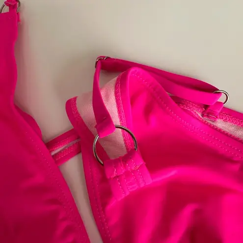 Pink Bikini with Sleek Stretchy Material and High