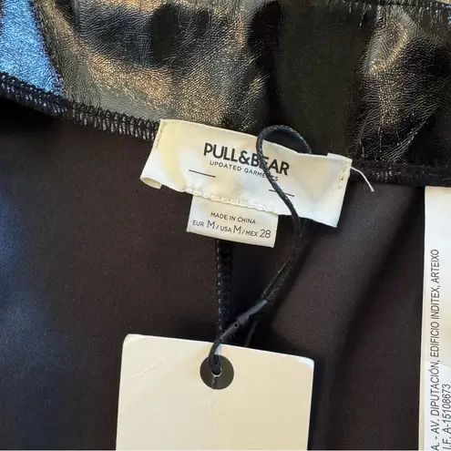 Pull & Bear Faux Leather Black Pants NWT Size Medium