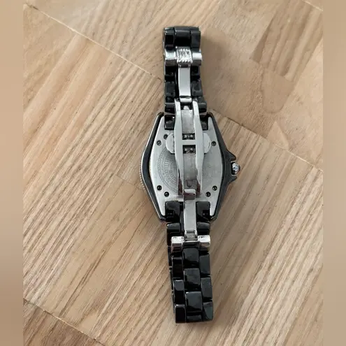 Judith Ripka Ceramic Bracelet Ladies Watch Pearl Dial Crystal Embellishments