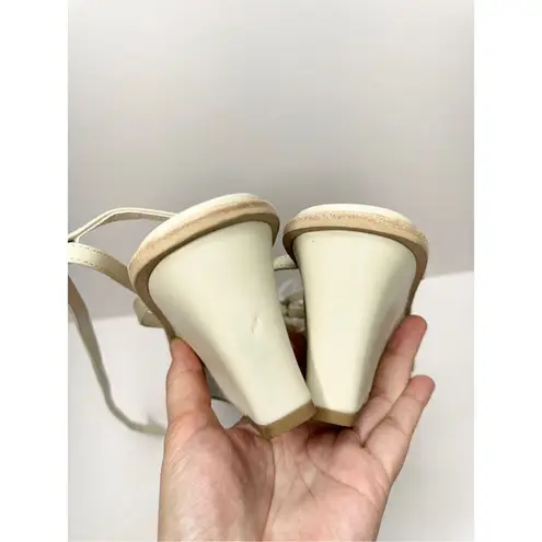 Dolce Vita Sandals Ladies Size 11 Gemini Cream Square Toe Strappy Wedge Heel