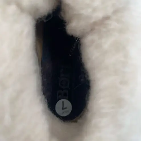 BORN Blaine Boots Size 7 Waterproof Shearling Lace Up Leather Winter Dry NEW Black