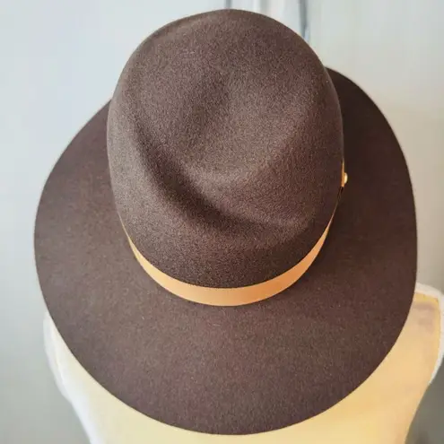 Rag and Bone  Zoe Wool Felt Fedora Hat, Spanish Style Brown Pecan, Small, NWT