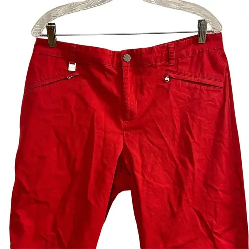 Lauren Ralph Lauren Women's Red Casual Shorts Size 10 Zip Pockets