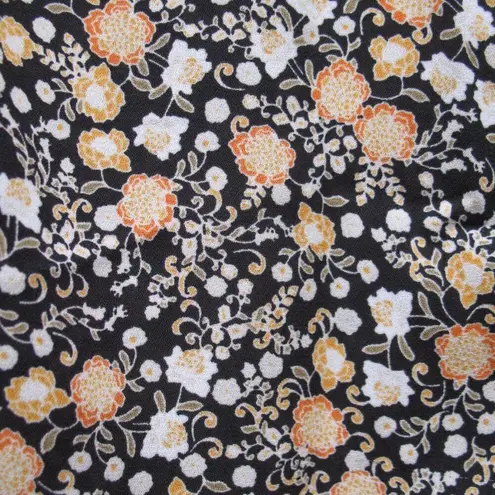 Nili Lotan Target Liberty Floral Blouse Button Front Shirt Long Sleeve Black Size XS