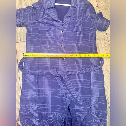 Anthropologie  Maeve Blue Aria Plaid Textured Midi Dress Shirtdress Chic
Xsmall