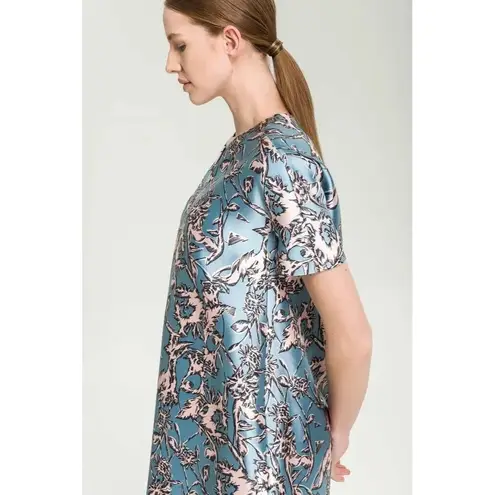 Balenciaga NWT. RUNWAY! $1745  printed Satin Dress FR 36 / US 4