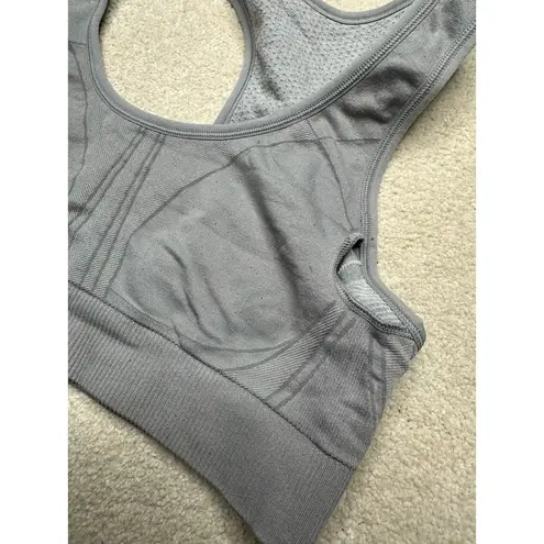 All In Motion : Gray Racer back Sports Bra