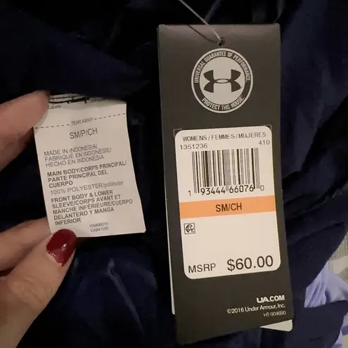 Under Armour NWT  WOMEN LOOSE CROSS TOWN ANORAK NAVY JACKET WINDBREAKER COAT top