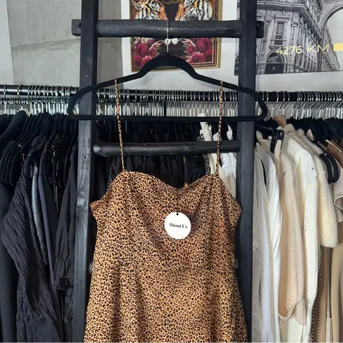 About Us Leopard Textured Mini Dress