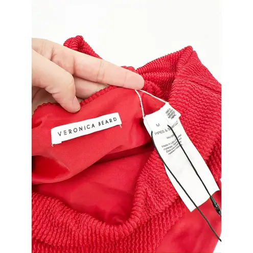 Veronica Beard Azoia Vintage Red Tie Front High Waisted Bikini Bottoms Sz M NWT