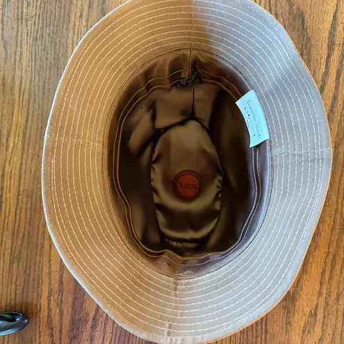 Vintage Suede Bucket Hat Large Brown Made in USA 90s Streetwear Totes Retro Tan