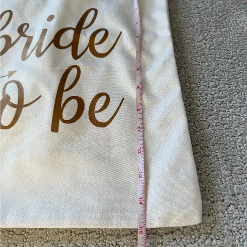 “Bride to be” Canvas Tote Bag Bridal Wedding Bachelorette Beach White