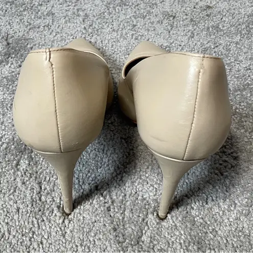 Laurence Kazar Kazar Women's Beige Leather Stiletto Pumps Size 38.5/US 7.5