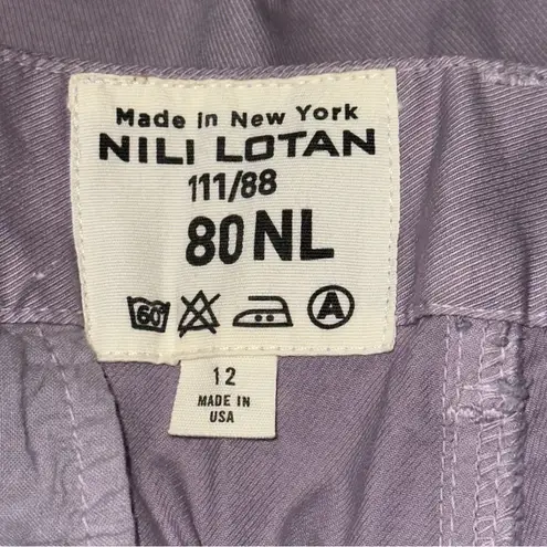 Nili Lotan Women’s 12 Lilac Lavender Purple Cotton Blend Easthampton Chino Pants