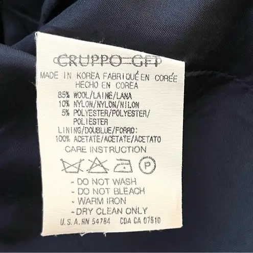 Emanuel Ungaro Vintage Wool Blazer Jacket in Black, Textured Pin Stripes, Sz 2P Black