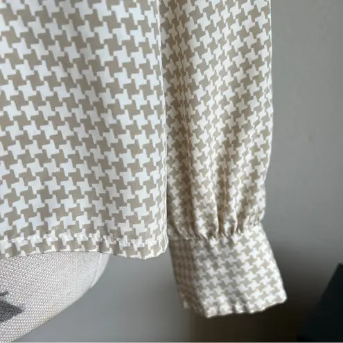 Vintage Gingham Bow Blouse White Size L