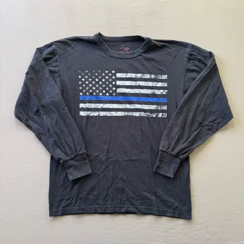 Rothco. Long Sleeve Thin Blue Line T-Shirt