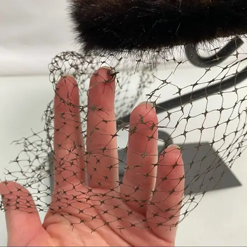 Vintage Brown Fur Juliet Fascinator Hat