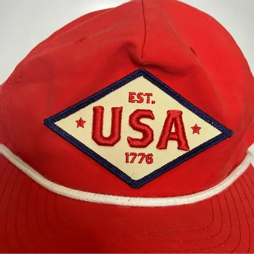 Richardson outdoor patriot Rope SnapBack hat USA red one size
