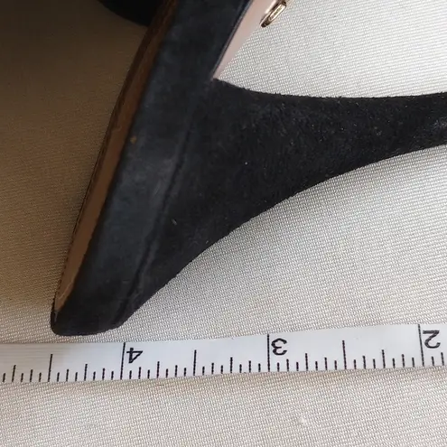 Aquazzura Firenze Suede Cutout Ankle Tie Stiletto Heels 7 37 Black Made In Italy Size 7.5