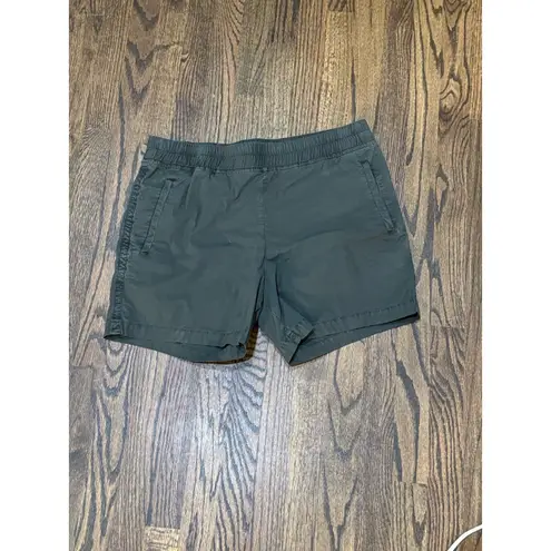 James Perse Los Angeles Shorts Women's Size Large 3 Stretch Cotton Poplin Green