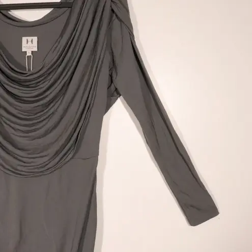 Halston Heritage NWT  Draped Dress in Slate