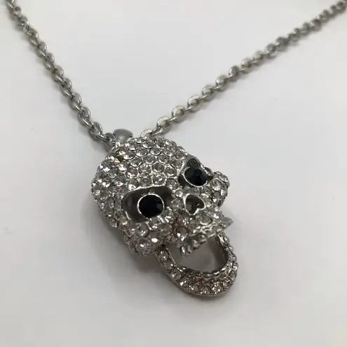 Vintage Goth Style Skull Pendant with Movable Jaw