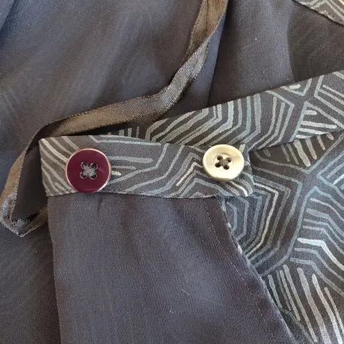 Episode Vintage 90's Geometric Print Silk Maxi Wrap Skirt