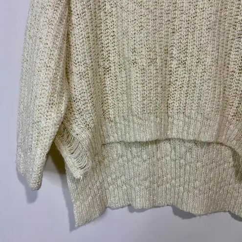 POL  Women's JUF52 Long Sleeve Sweater Turtleneck Cream Size Small FLAW - Image 3