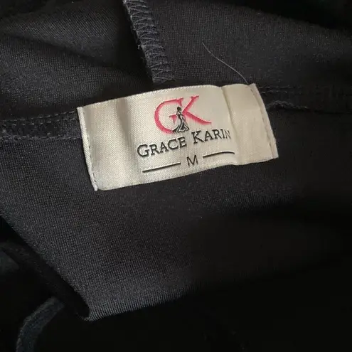 Grace Karin , Hooded Women’s Top, black, Sz M