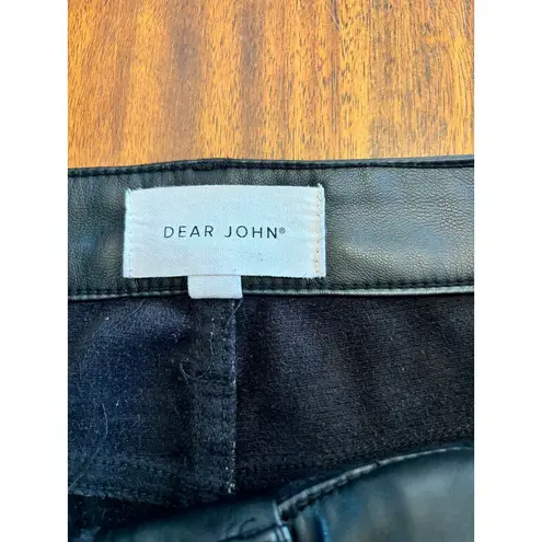 Dear John  Black Leather Jeanne Flare Pants Size 28