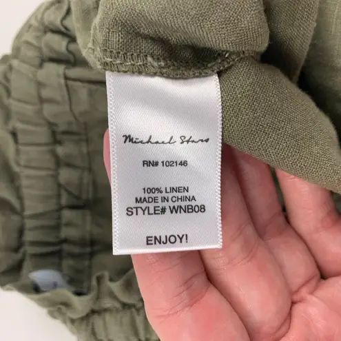 Michael Stars Olive Linen High Rise Shorts S