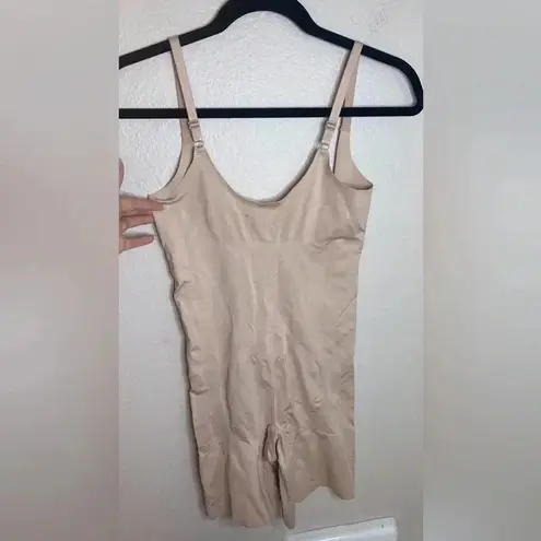 Shaperx Tummy Control Shapewear Seamless Open Bust Body Shaper Beige Medium Tan