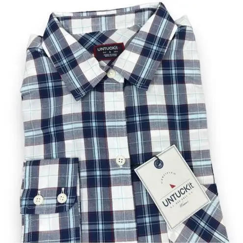 UNTUCKit NWT Sorbo Blue Plaid Button
