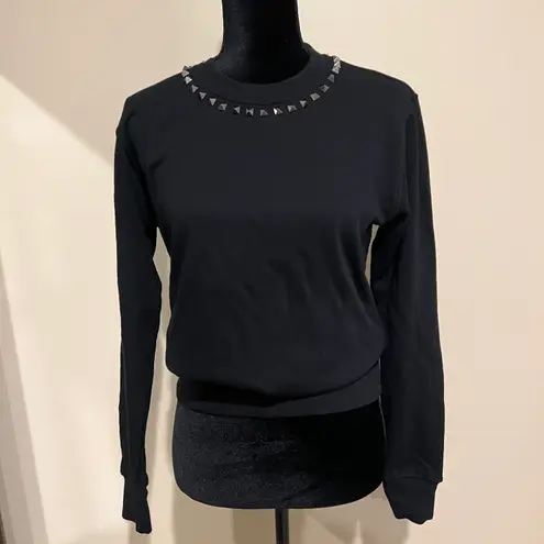 Studded Sweatshirt Sweater Blouse Short T