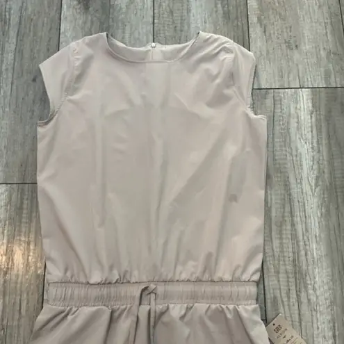 ALBION FIT NWT Albion Cobblestone Going Places Dress Sleeveless Drawstring Waist Size S