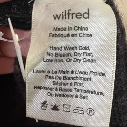 Aritzia Wilfred Long Line Open Front Sweater Cardigan Wool/Mohair Sz XS Dunkirk Gray