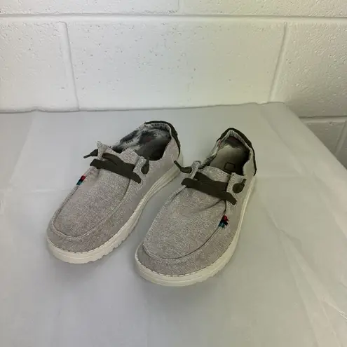 Hey Dude Wendy Rodeo Wheat Aztec US Women's Size 6 Grey