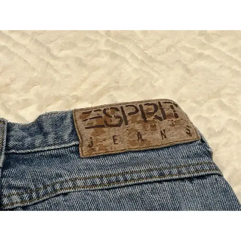 Esprit Vtg 1990's Denim Jean Shorts Sz 5/6 Juniors Teen Made USA Bermuda Dad