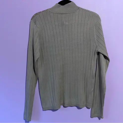 Silx Silk Knit Ribbed Sweater Women M Normcore Neutral Minimalist Contemporary Tan Size M
