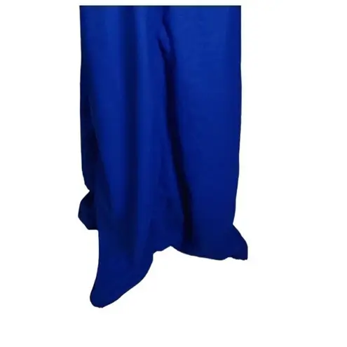 Adonna Vintage Robe Housecoat Blue Size Medium Full Length Zip Pocket Duster