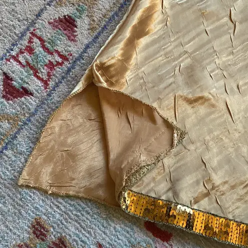 julie's closet VINTAGE y2k Gold Satin Sequin Cami Sz Small Fairycore Early 2000s